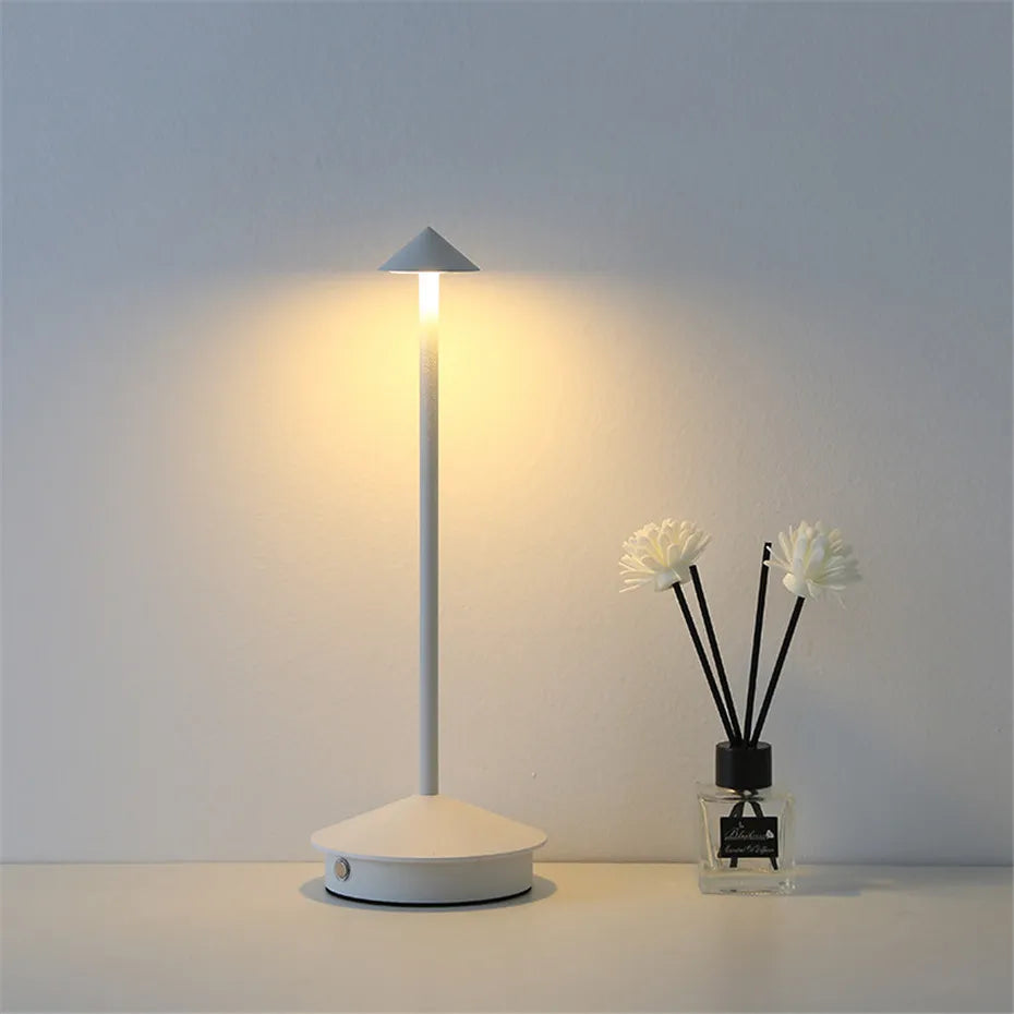 Modern LED Table Lamp Metal Touch Control USB Rechargeable Gold — Image 10