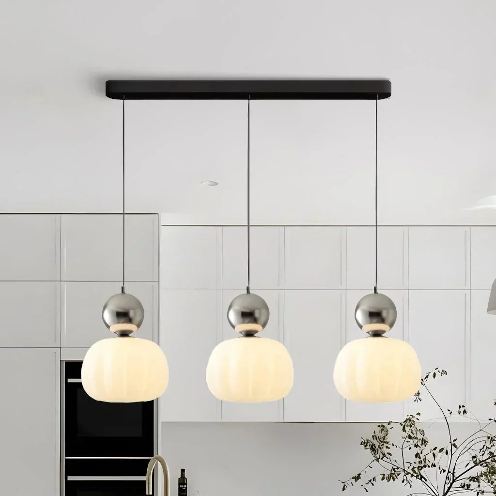 Modern Pendant Light Fixture Glass Sphere Design for Living Room Bedroom Kitchen Dining Area — Image 13