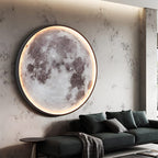 LED Wall Art Lamp - Moon and Earth Design, Multicolor, Acrylic, Various Sizes — Main Image