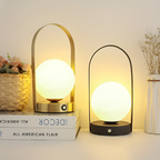 Portable LED Table Lamp with Metal Frame and Touch Control for Indoor Outdoor Use — Image 2