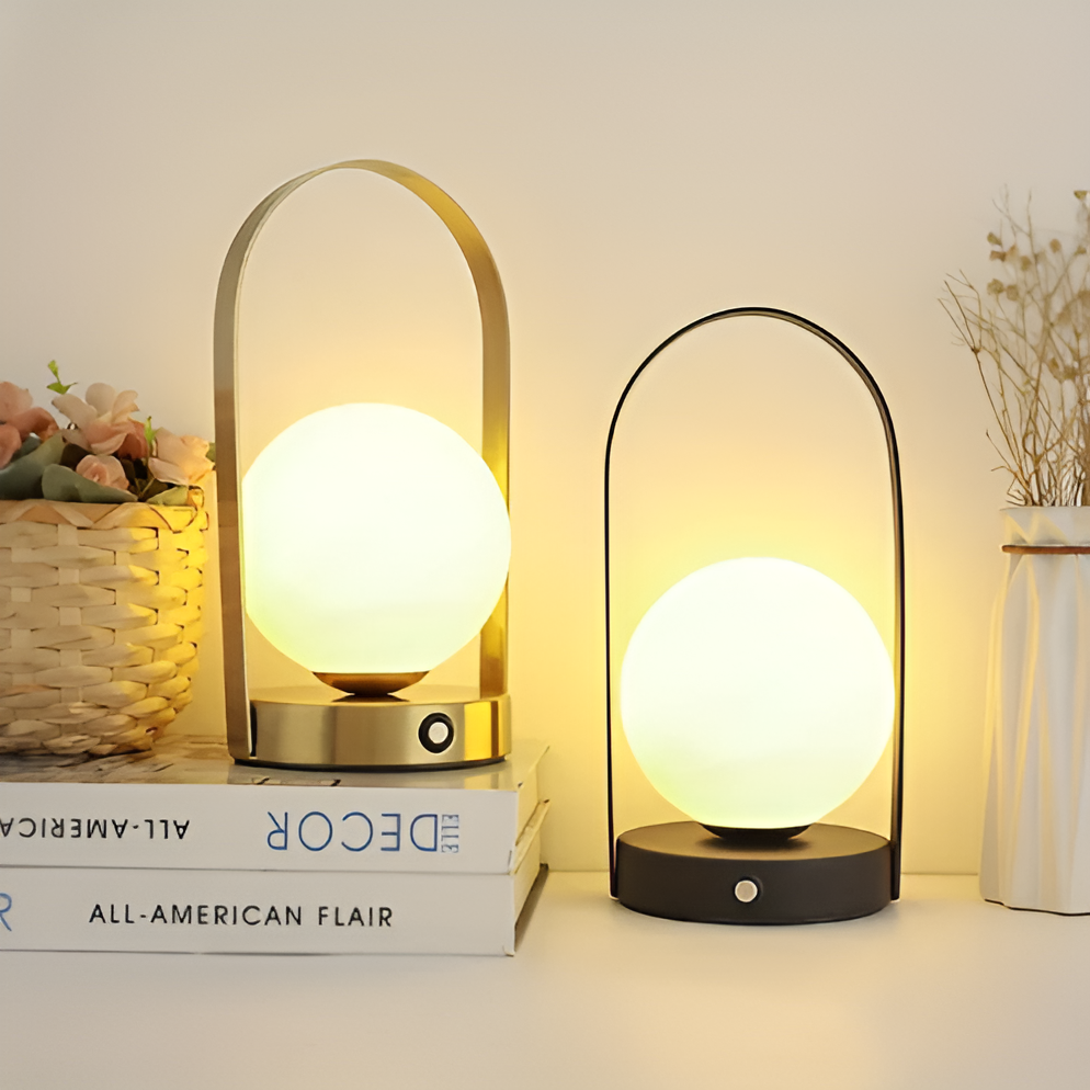 Portable LED Table Lamp with Metal Frame and Touch Control for Indoor Outdoor Use — Image 2