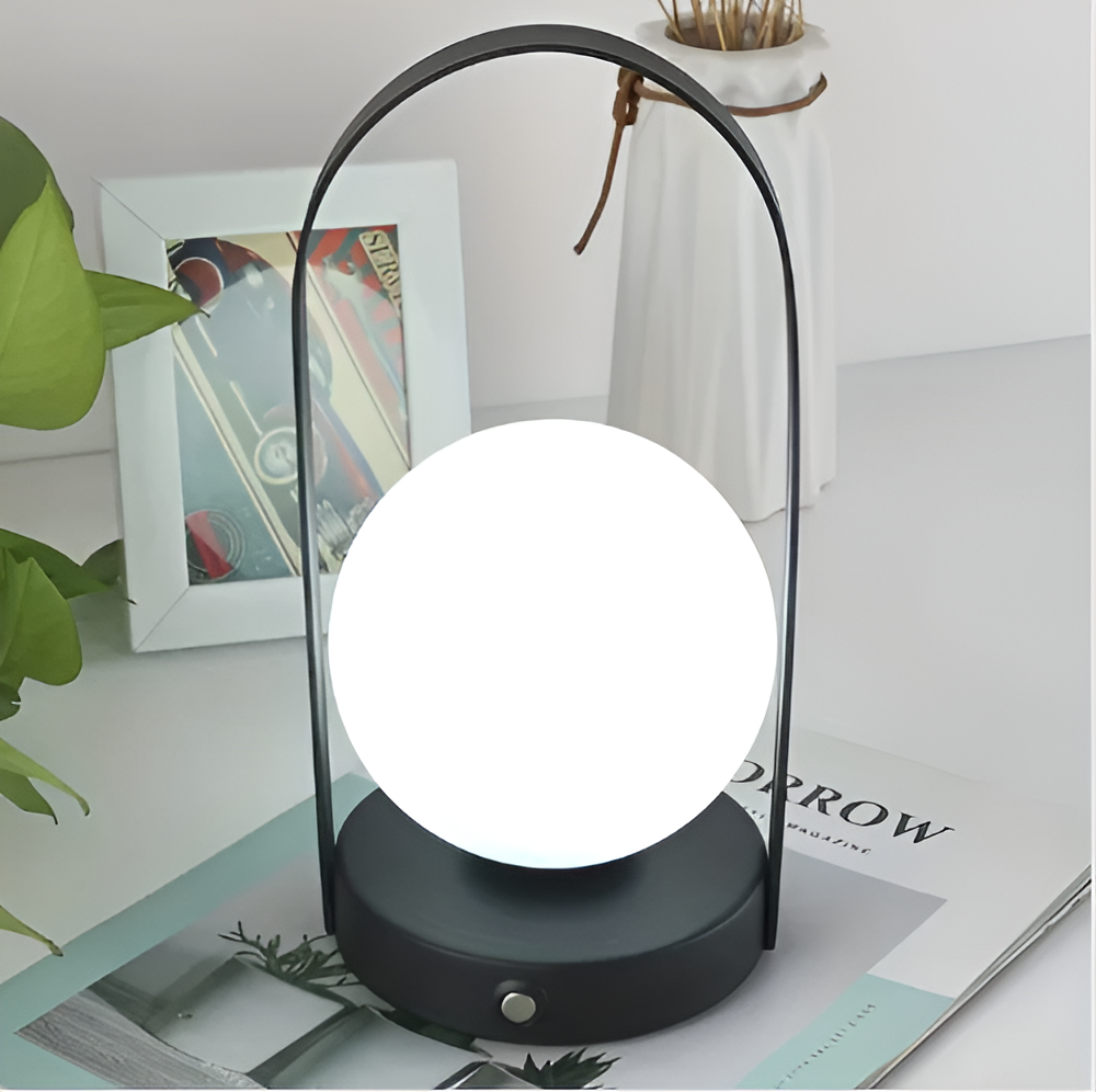 Portable LED Table Lamp with Metal Frame and Touch Control for Indoor Outdoor Use — Image 6