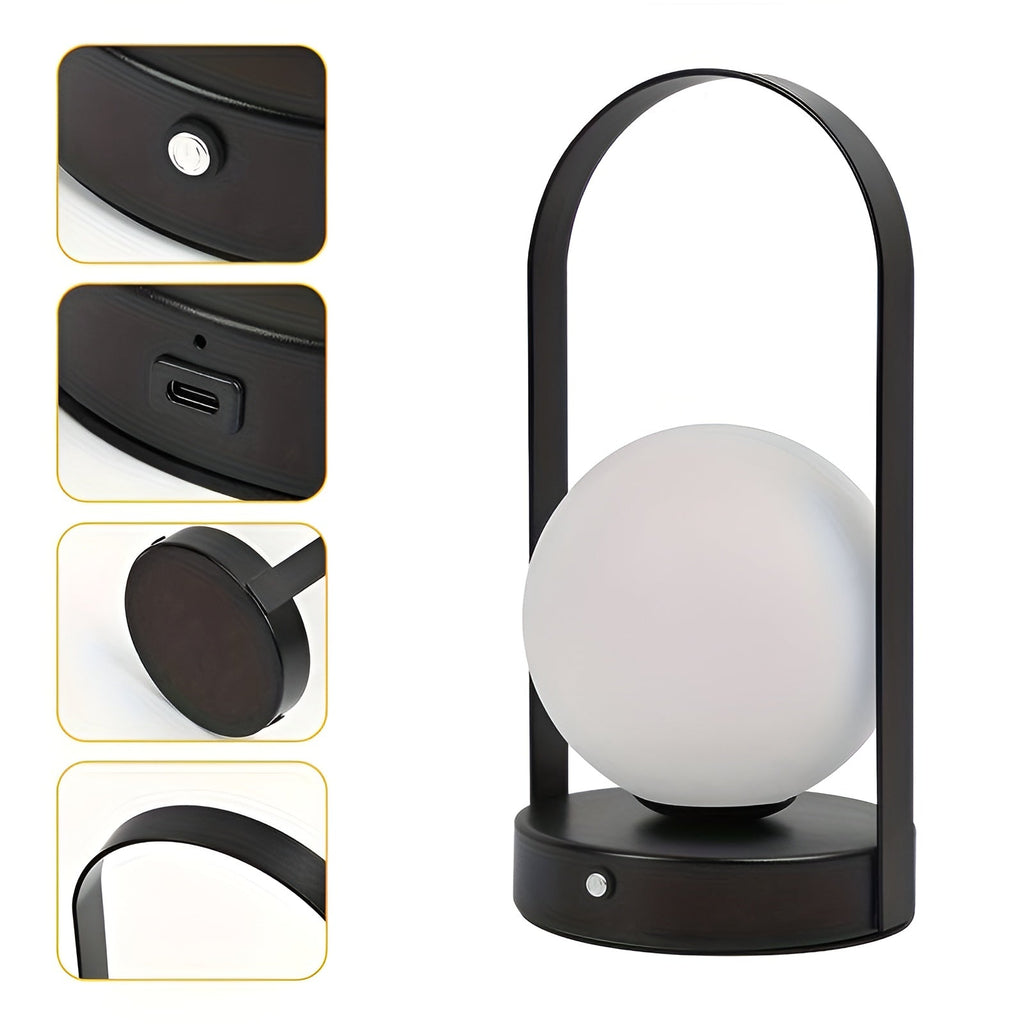 Portable LED Table Lamp with Metal Frame and Touch Control for Indoor Outdoor Use — Image 8