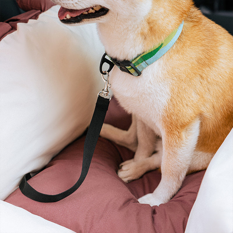 Funny Fuzzy Pet Car Seat Bed Convertible Travel Carrier with Safety Strap and Zipper Design — Image 13