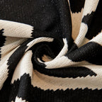 Geometric Pattern Cotton Sofa Cover Black White Woven Couch Protector — Image 6