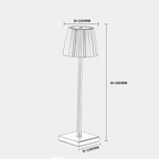 Modern LED Table Lamp Metal USB Rechargeable Touch Control Black — Image 6