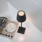 Modern LED Table Lamp Metal USB Rechargeable Touch Control Black — Image 8