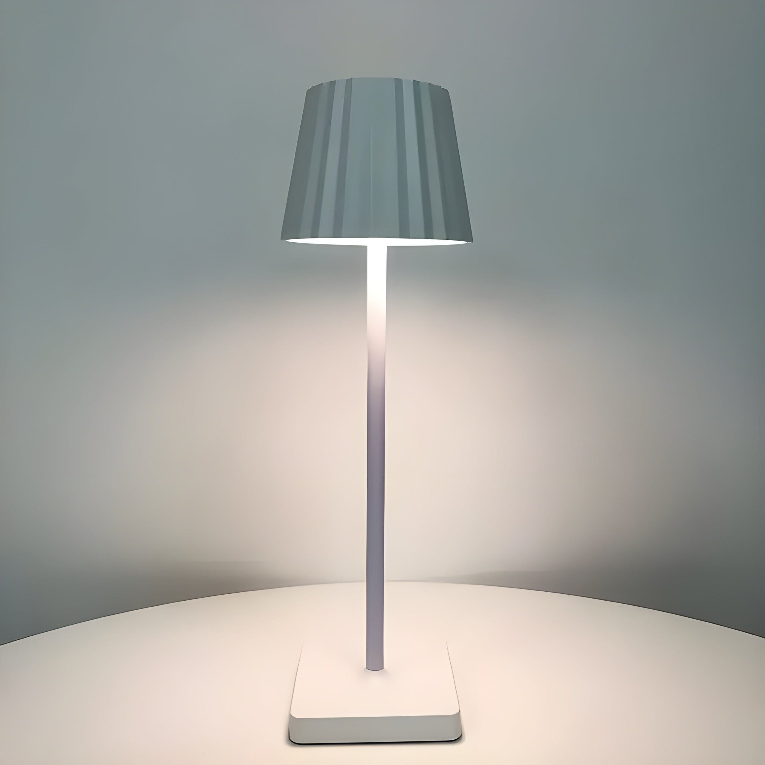 Modern LED Table Lamp Metal USB Rechargeable Touch Control Black — Image 9