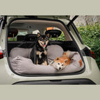 Funny Fuzzy Pet Car Seat Bed Plush Cushion Safety Belts Gray — Main Image