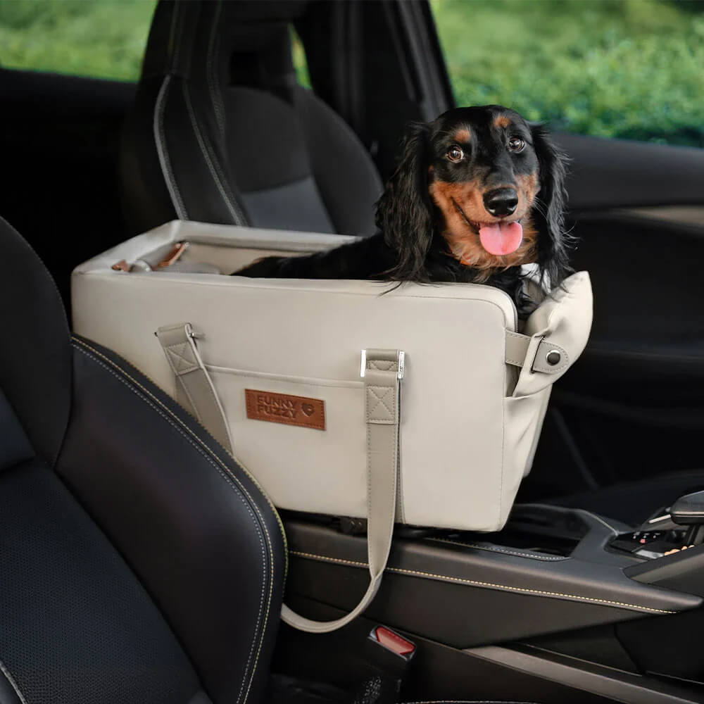 Funny Fuzzy Pet Travel Carrier Faux Leather Plush Pillow Green Dog Car Seat — Image 16