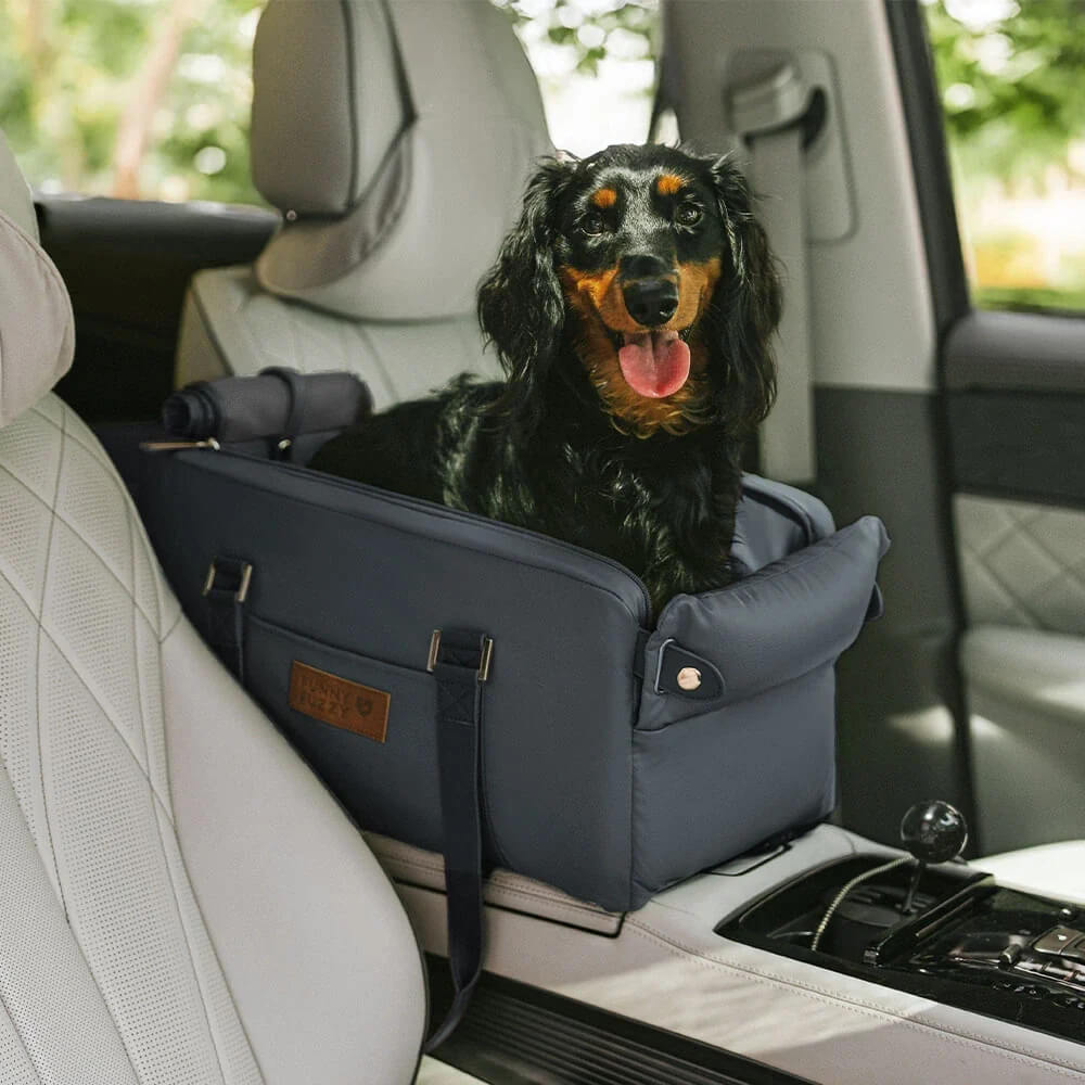 Funny Fuzzy Pet Travel Carrier Faux Leather Plush Pillow Green Dog Car Seat — Image 15