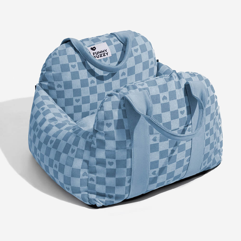Funny Fuzzy Pet Car Seat Bed Soft Washable Cushion Safety Strap Anti-Slip Bottom — Image 27