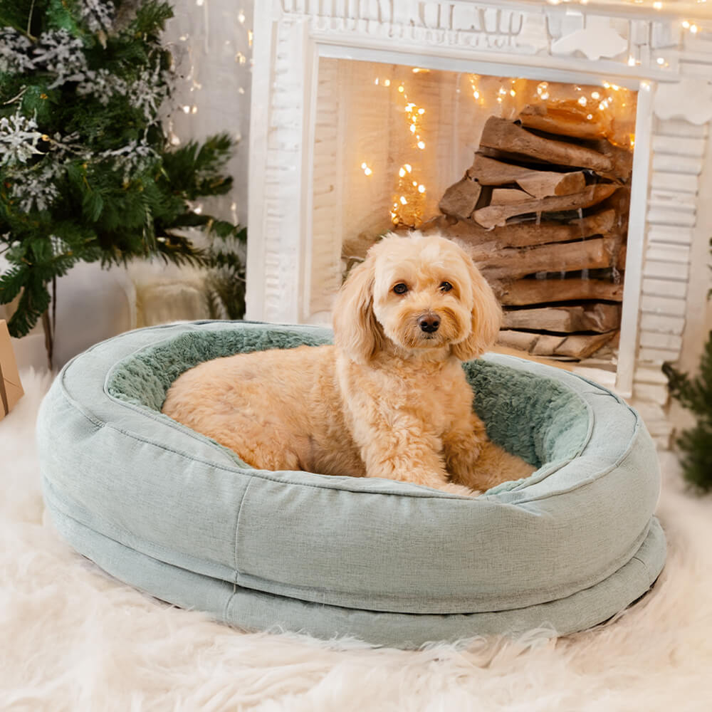 Funny Fuzzy Luxury Waterproof Pet Bed Soft Plush Cushion Anti-Slip Bottom — Image 12