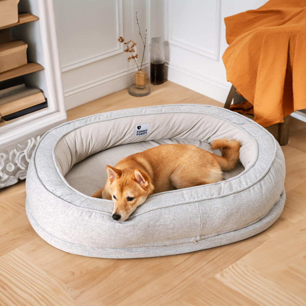 Funny Fuzzy Luxury Waterproof Pet Bed Soft Plush Cushion Anti-Slip Bottom — Image 4