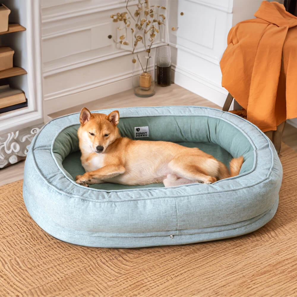 Funny Fuzzy Luxury Waterproof Pet Bed Soft Plush Cushion Anti-Slip Bottom — Image 3