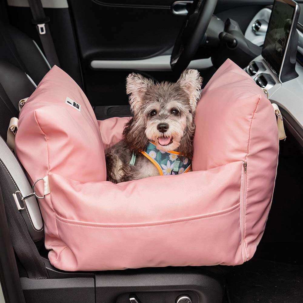 Funny Fuzzy Pet Car Seat Carrier Water-Resistant Travel Bed for Small Dogs Cats — Image 22