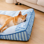 FUNNYFUZZY Orthopedic Dog Bed Blue Gel Memory Foam Washable Cover Large Size Pet Mattress — Image 2