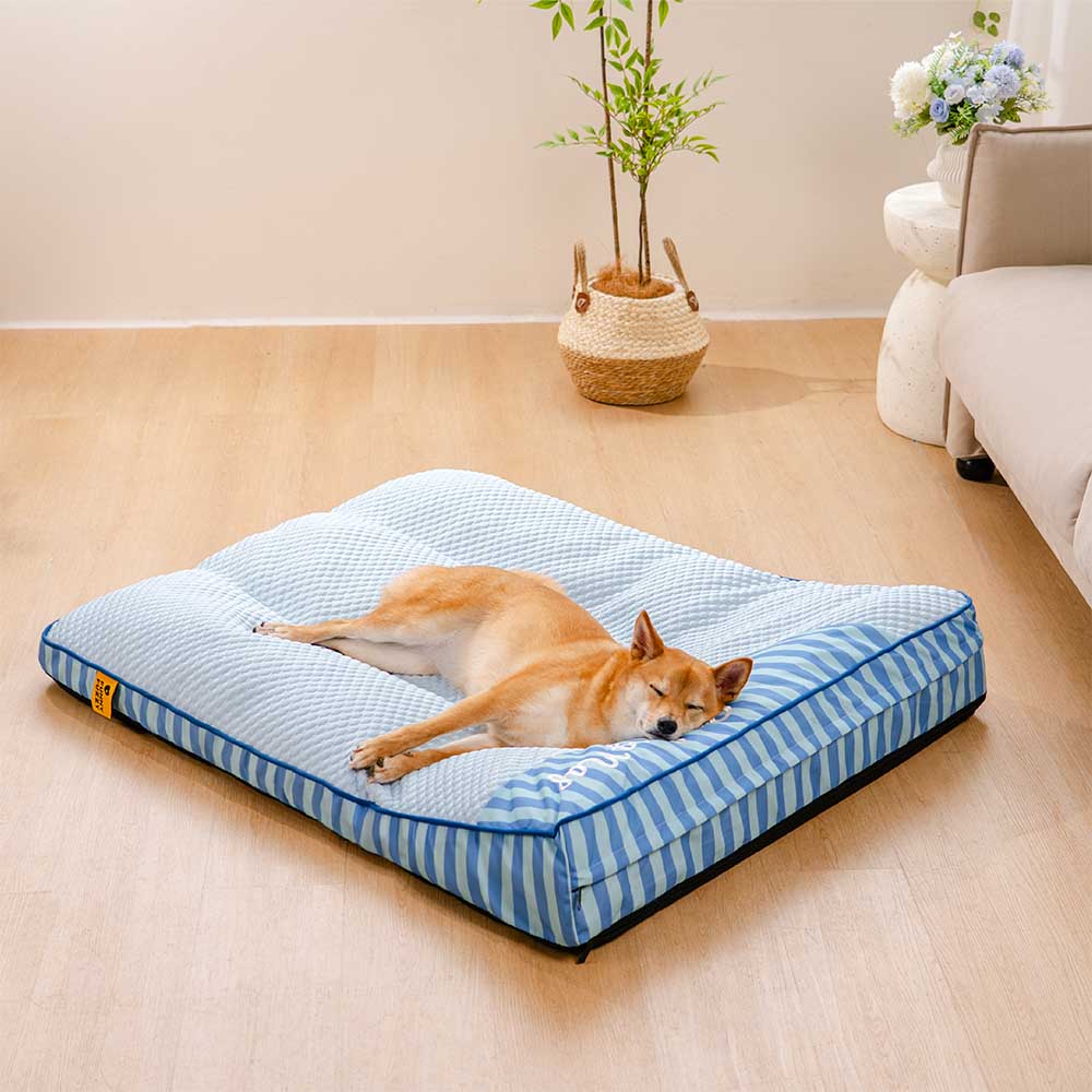 FUNNYFUZZY Orthopedic Dog Bed Blue Gel Memory Foam Washable Cover Large Size Pet Mattress — Image 11