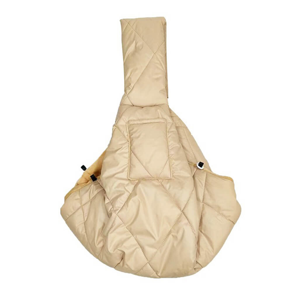 Pet Sling Carrier Bag Quilted Soft Padded Shoulder Sling for Small Dogs Cats Safety Clasp Pocket — Image 10