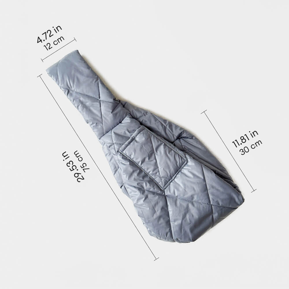 Pet Sling Carrier Bag Quilted Soft Padded Shoulder Sling for Small Dogs Cats Safety Clasp Pocket — Image 13