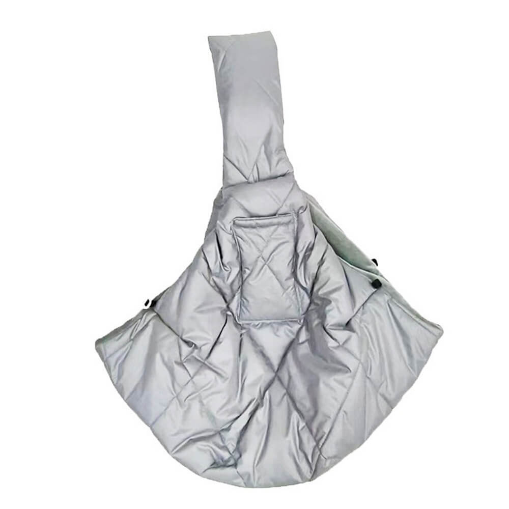 Pet Sling Carrier Bag Quilted Soft Padded Shoulder Sling for Small Dogs Cats Safety Clasp Pocket — Image 12