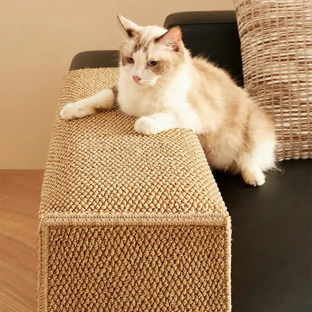 PetSafe Cat Furniture Protector Sisal-Like Scratch-Resistant Sofa Arm Cover Beige — Image 2