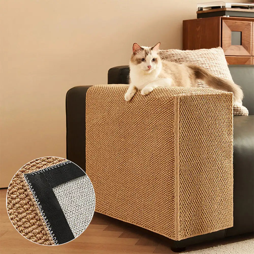 PetSafe Cat Furniture Protector Sisal-Like Scratch-Resistant Sofa Arm Cover Beige — Image 3