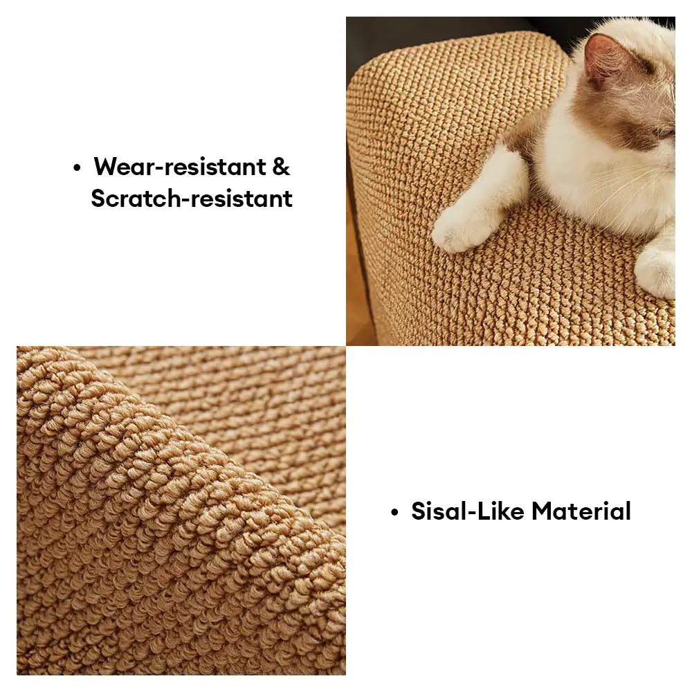 PetSafe Cat Furniture Protector Sisal-Like Scratch-Resistant Sofa Arm Cover Beige — Image 4