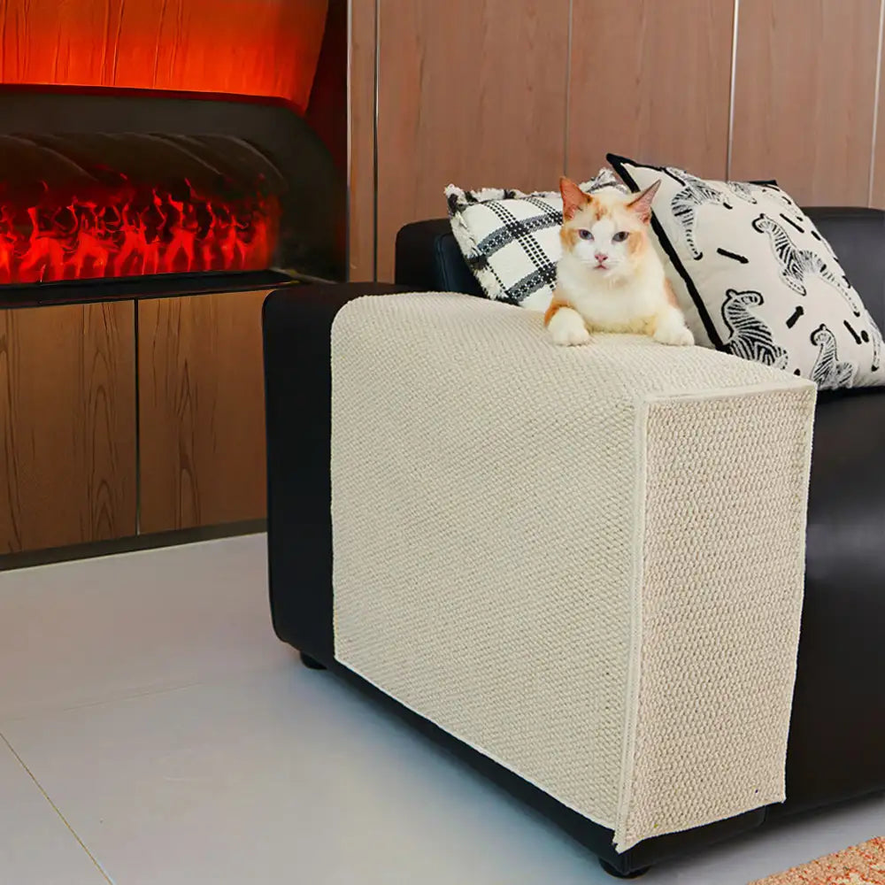 PetSafe Cat Furniture Protector Sisal-Like Scratch-Resistant Sofa Arm Cover Beige — Image 10