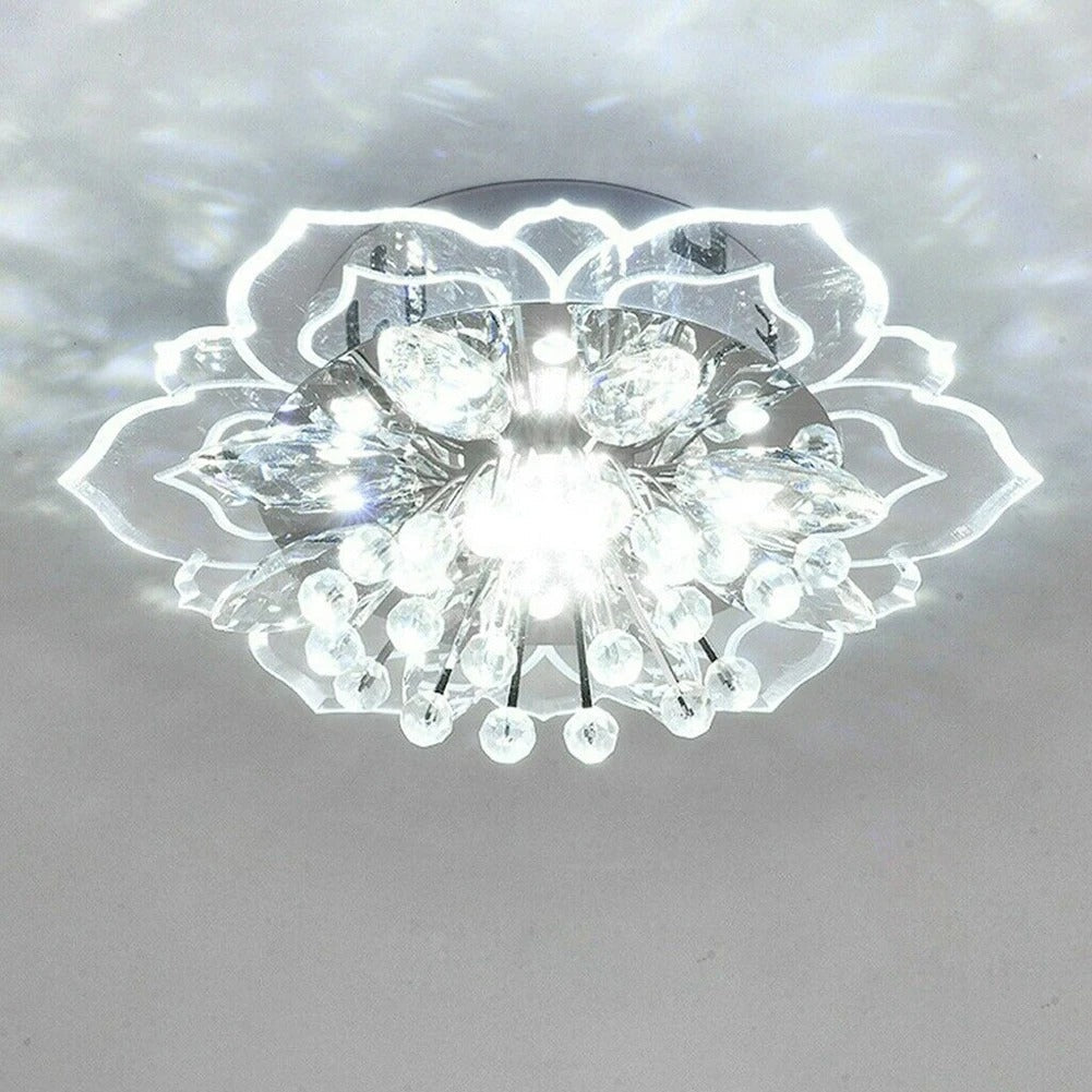 Luxury Crystal LED Ceiling Light Fixture - Multi-Color, Acrylic, 16-inch — Image 3