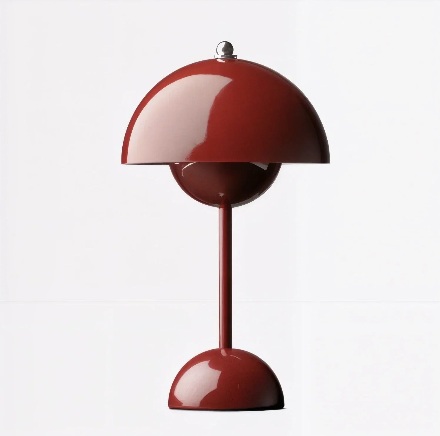 Modern Dome Table Lamp Metal Finish Multiple Colors 12" Height — Image 3