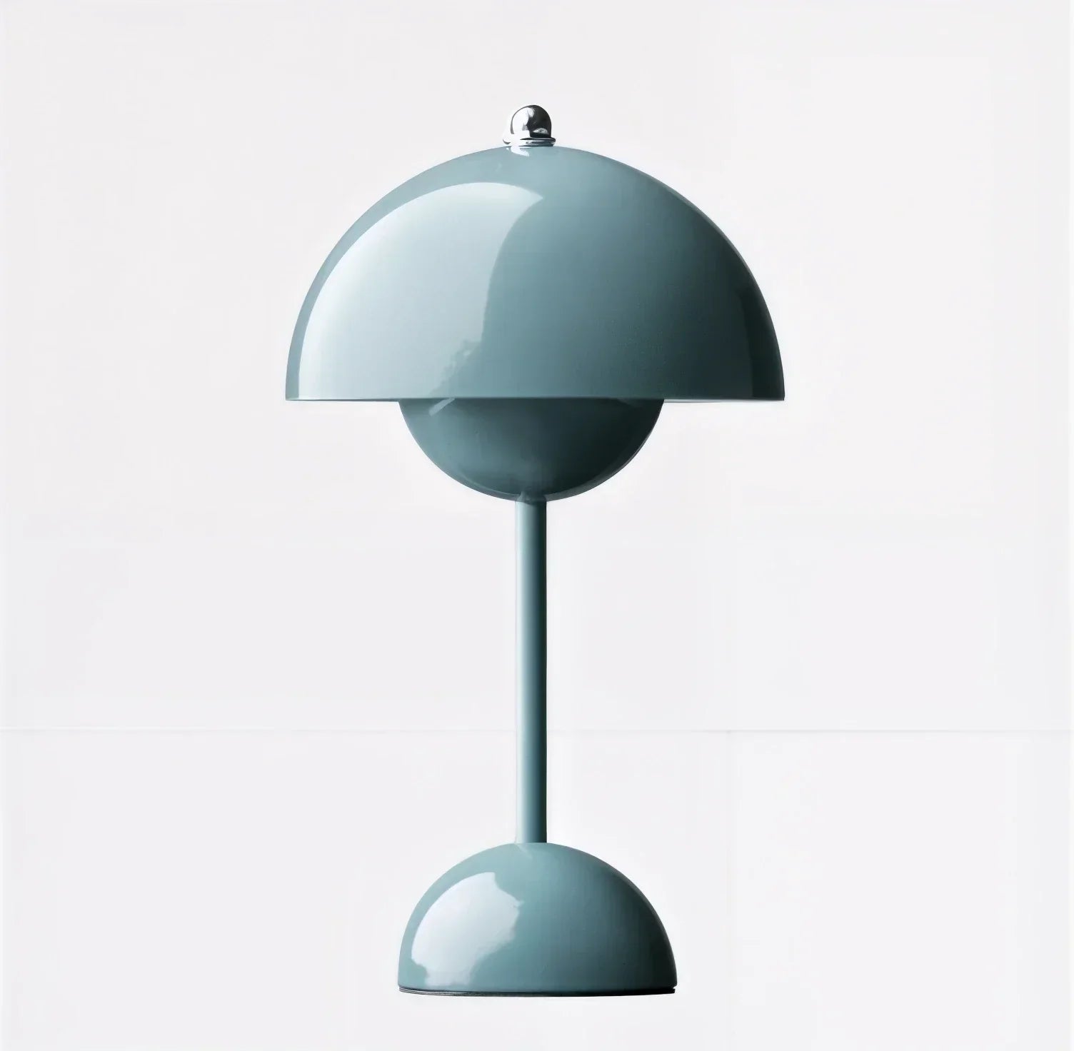 Modern Dome Table Lamp Metal Finish Multiple Colors 12" Height — Image 7