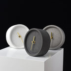 Modern Minimalist Concrete Desk Clock Silent Quartz Movement Home Office Decor — Image 2