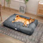 Funny Fuzzy Orthopedic Dog Bed Blue Waterproof Oxford Fabric Large — Image 18