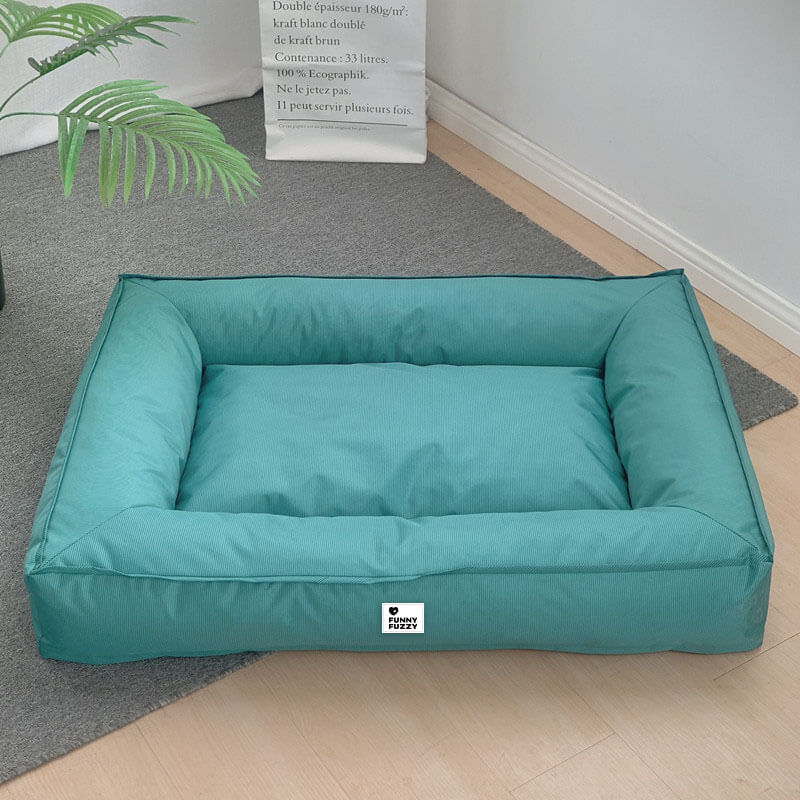Funny Fuzzy Orthopedic Dog Bed Blue Waterproof Oxford Fabric Large — Image 21