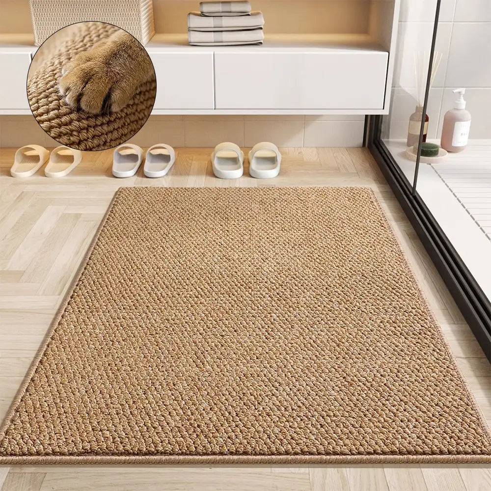 Faux Sisal Indoor Area Rug Scratch-Resistant Non-Slip Floor Mat Beige Brown Grey — Main Image