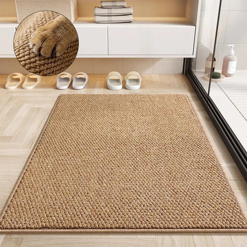 Faux Sisal Indoor Area Rug Scratch-Resistant Non-Slip Floor Mat Beige Brown Grey — Main Image