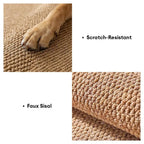 Faux Sisal Indoor Area Rug Scratch-Resistant Non-Slip Floor Mat Beige Brown Grey — Image 5