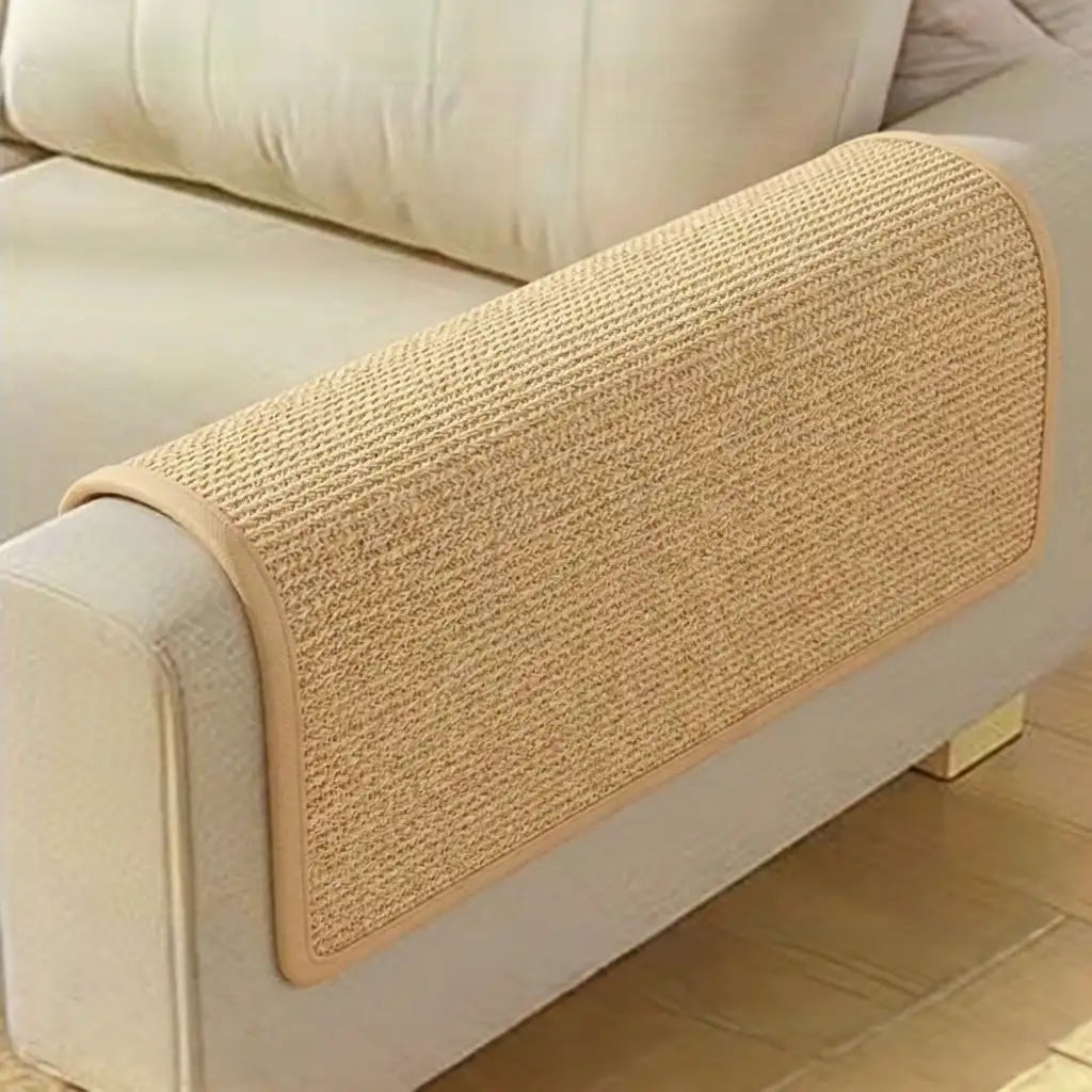 Premium Cat Scratching Pad Sisal Scratch Mat Furniture Protector Beige Durable for Sofa Wall Pet-Friendly — Image 2