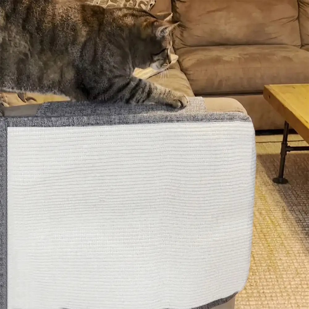 Cat Sofa Protector Durable Sisal Scratch Mat Beige for Armrest Protection — Image 7