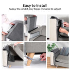 Cat Sofa Protector Durable Sisal Scratch Mat Beige for Armrest Protection — Image 8
