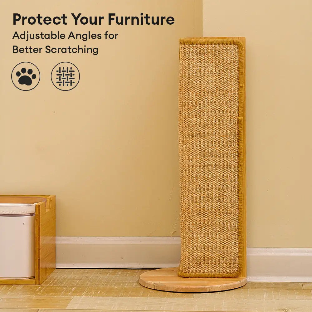 Premium Cat Scratching Post Durable Sisal Fabric Adjustable Furniture Protector — Image 3