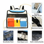 Pet Carrier Backpack with Wheels Convertible Travel Bag for Cats Dogs Breathable Mesh Multi-Pocket — Image 6