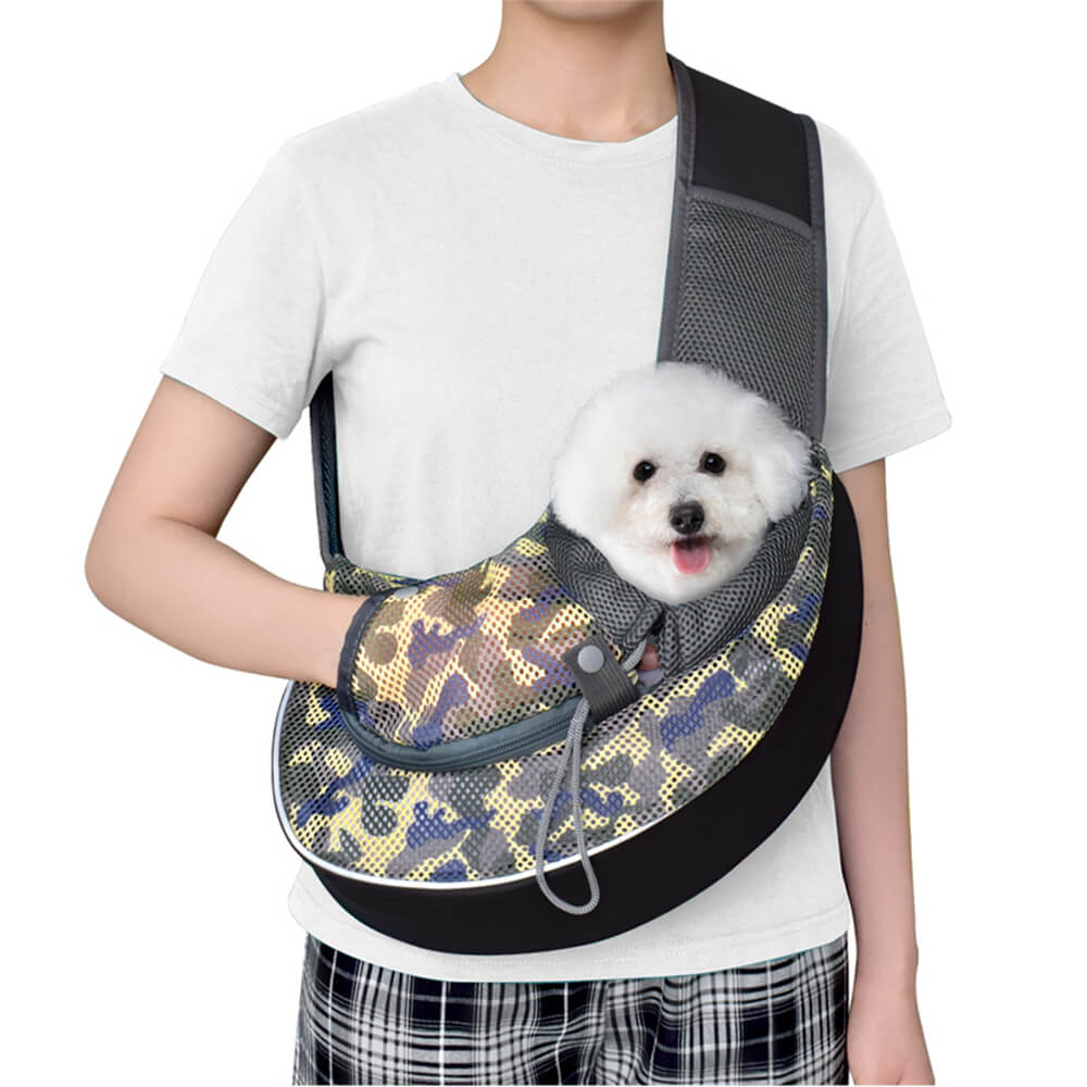 Pet Sling Carrier Bag Breathable Mesh Adjustable Strap Safety Buckle for Small Dogs Cats — Image 2