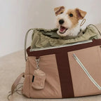 Pet Carrier Bag for Small Dogs and Cats – Waterproof Travel Tote with Adjustable Straps, Beige — Image 4