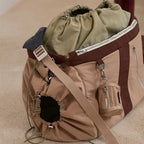 Pet Carrier Bag for Small Dogs and Cats – Waterproof Travel Tote with Adjustable Straps, Beige — Image 7