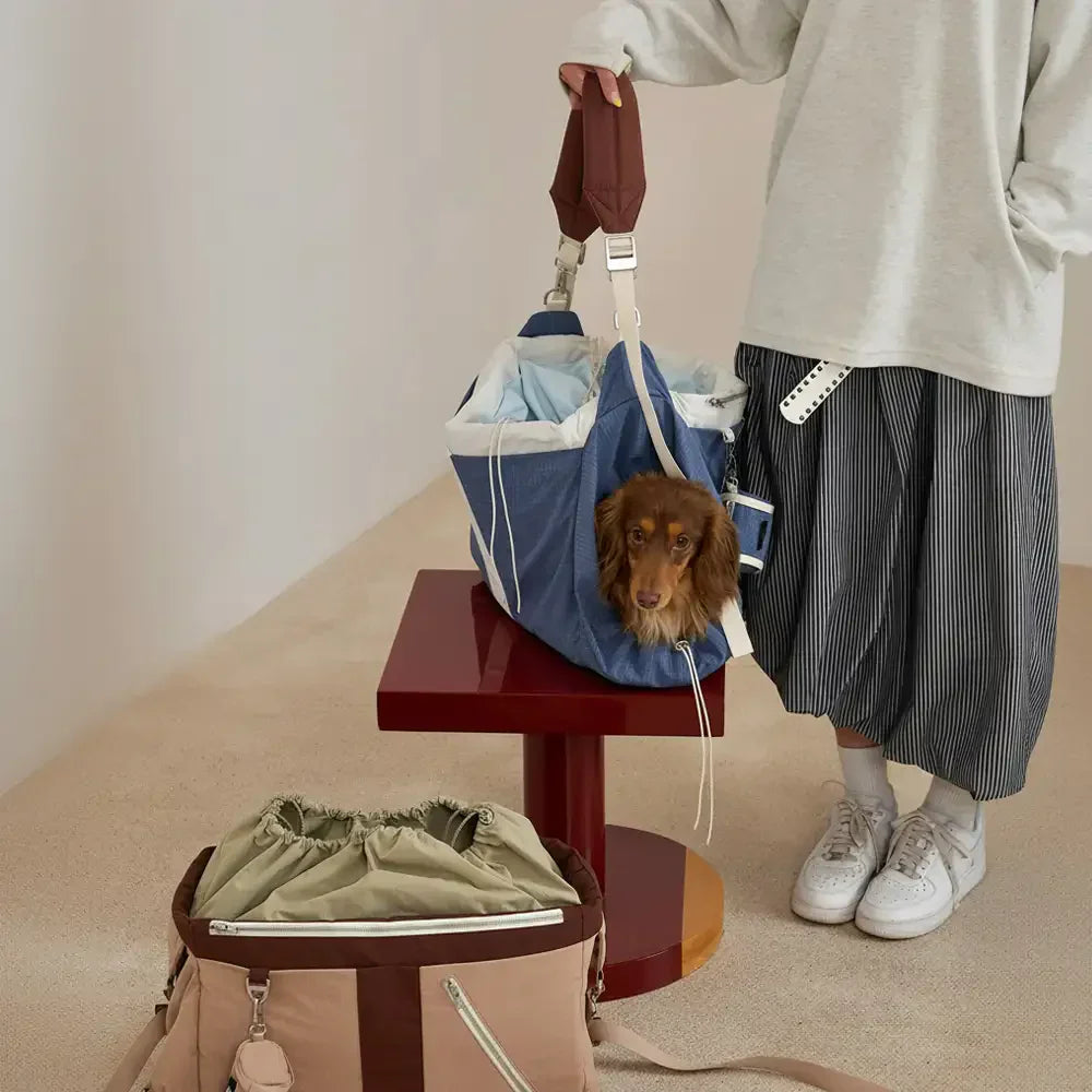Pet Carrier Bag for Small Dogs and Cats – Waterproof Travel Tote with Adjustable Straps, Beige — Image 12