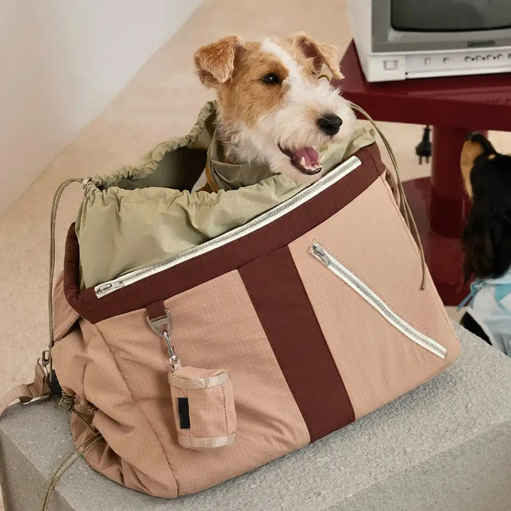 Pet Carrier Bag for Small Dogs and Cats – Waterproof Travel Tote with Adjustable Straps, Beige — Image 14
