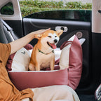 Funny Fuzzy Pet Car Seat Bed Convertible Travel Carrier with Safety Strap and Zipper Design — Image 7