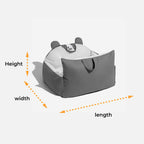 Funny Fuzzy Pet Car Seat Bed Convertible Travel Carrier with Safety Strap and Zipper Design — Image 23